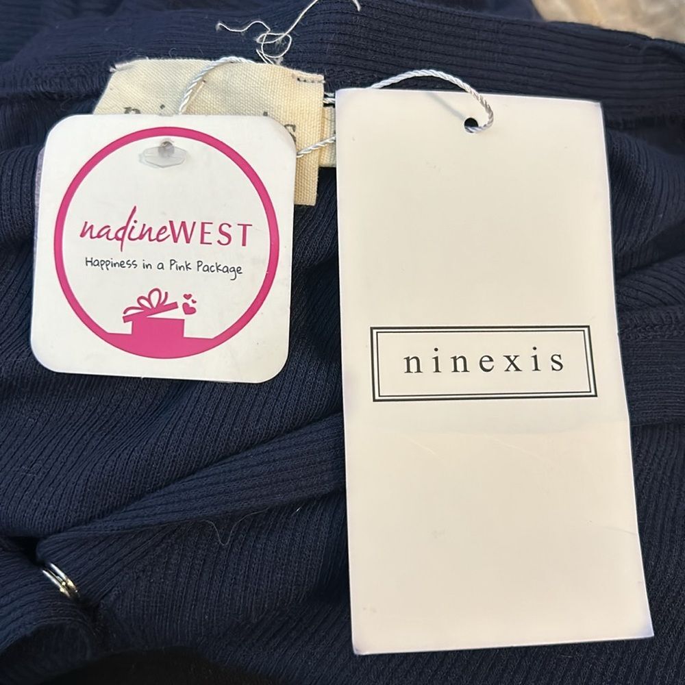NWT Ninexis Dress for Nadine West Blue Ribbed Long Sleeve Stretchy Comfy Size 3X - Picture 5 of 8